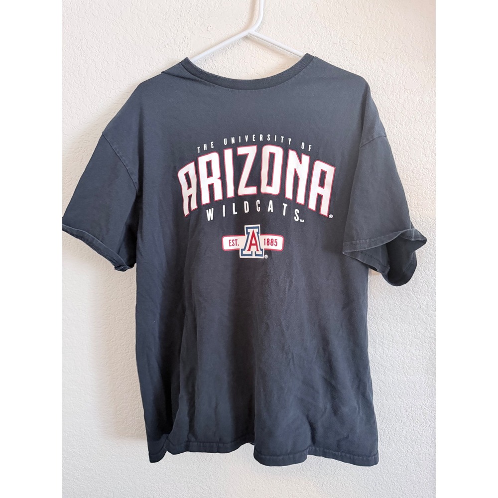 MV Sport University of Arizona Wildcats T-Shirt Mens XL Black Graphic Tee Cotton